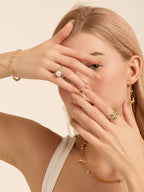 3-in-1 Infinite Stackable "Hamburger" Ring Set