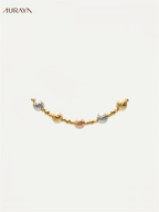Tri-Tone Diamond-Cut Sphere Bracelet