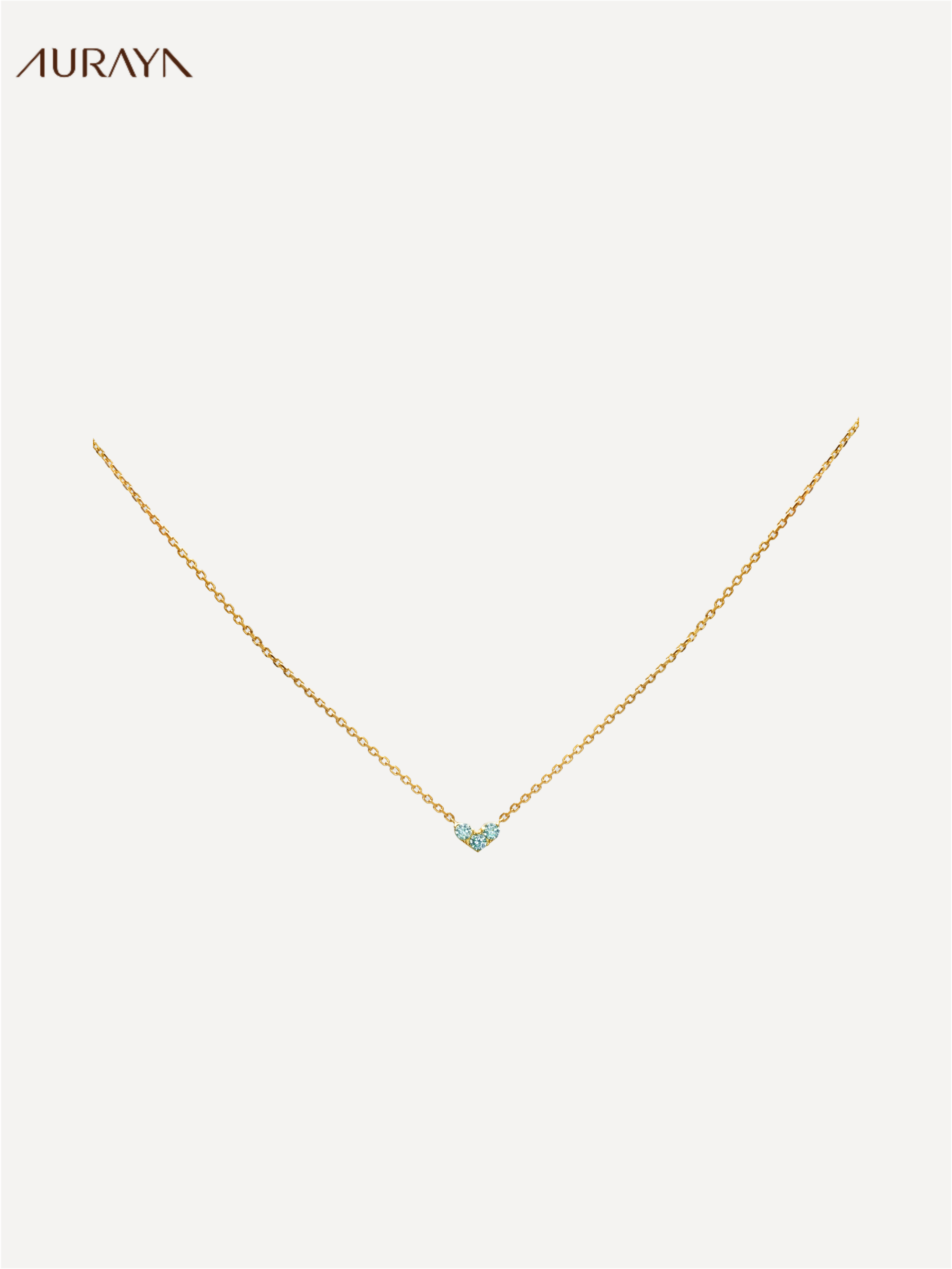Reversible Heart-Set Stone Necklace