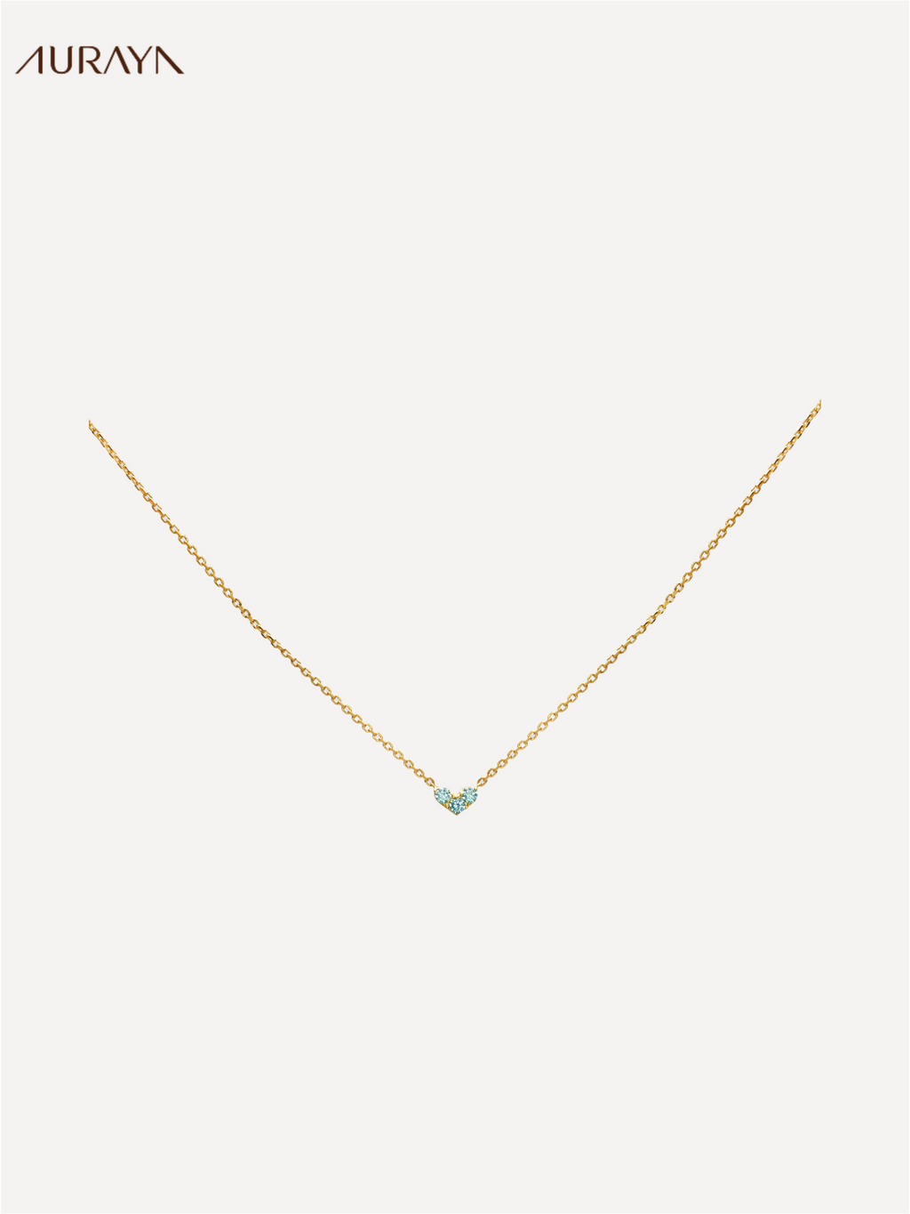 Reversible Heart-Set Stone Necklace