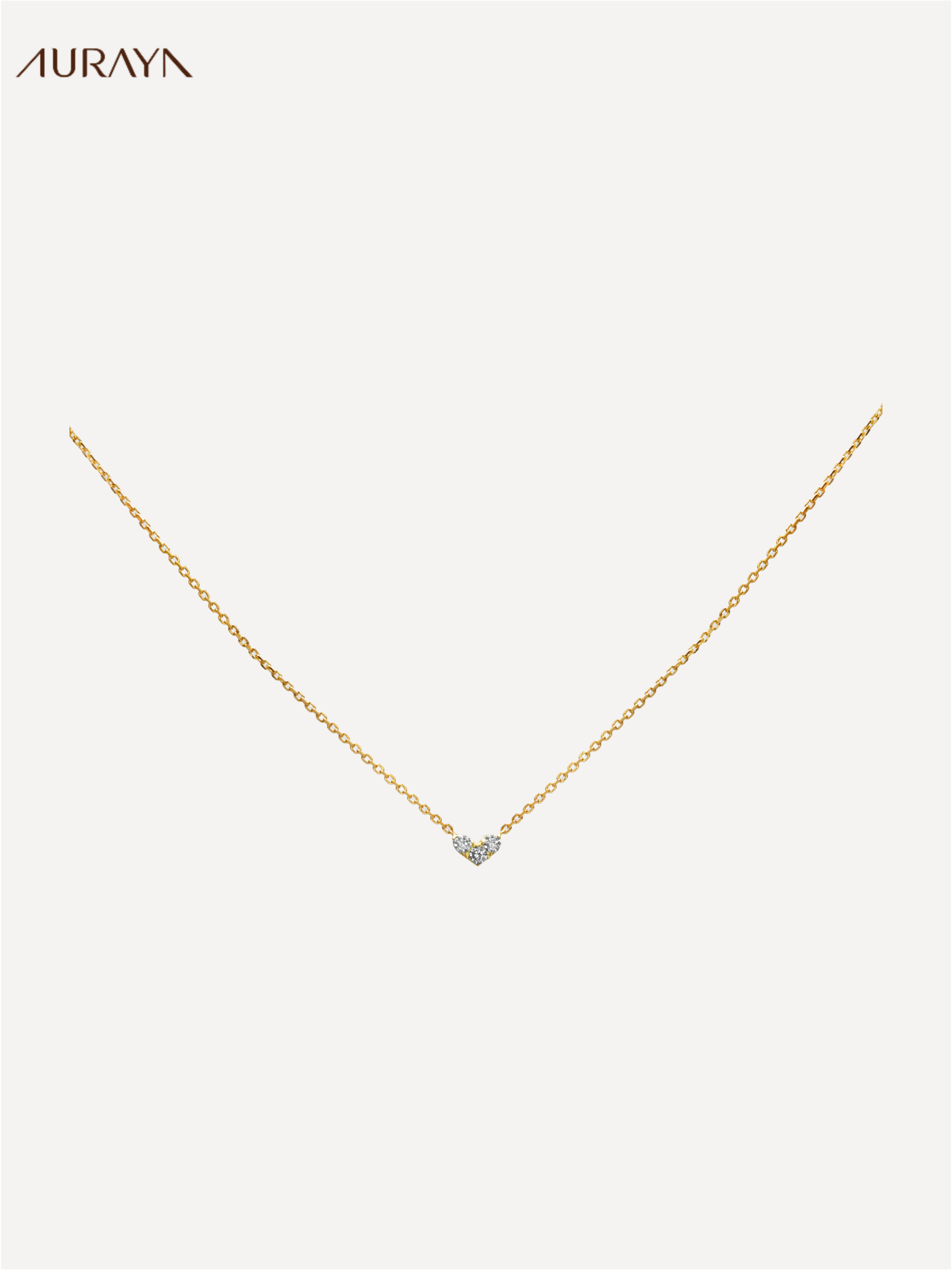 Reversible Heart-Set Stone Necklace