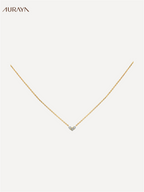 Reversible Heart-Set Stone Necklace