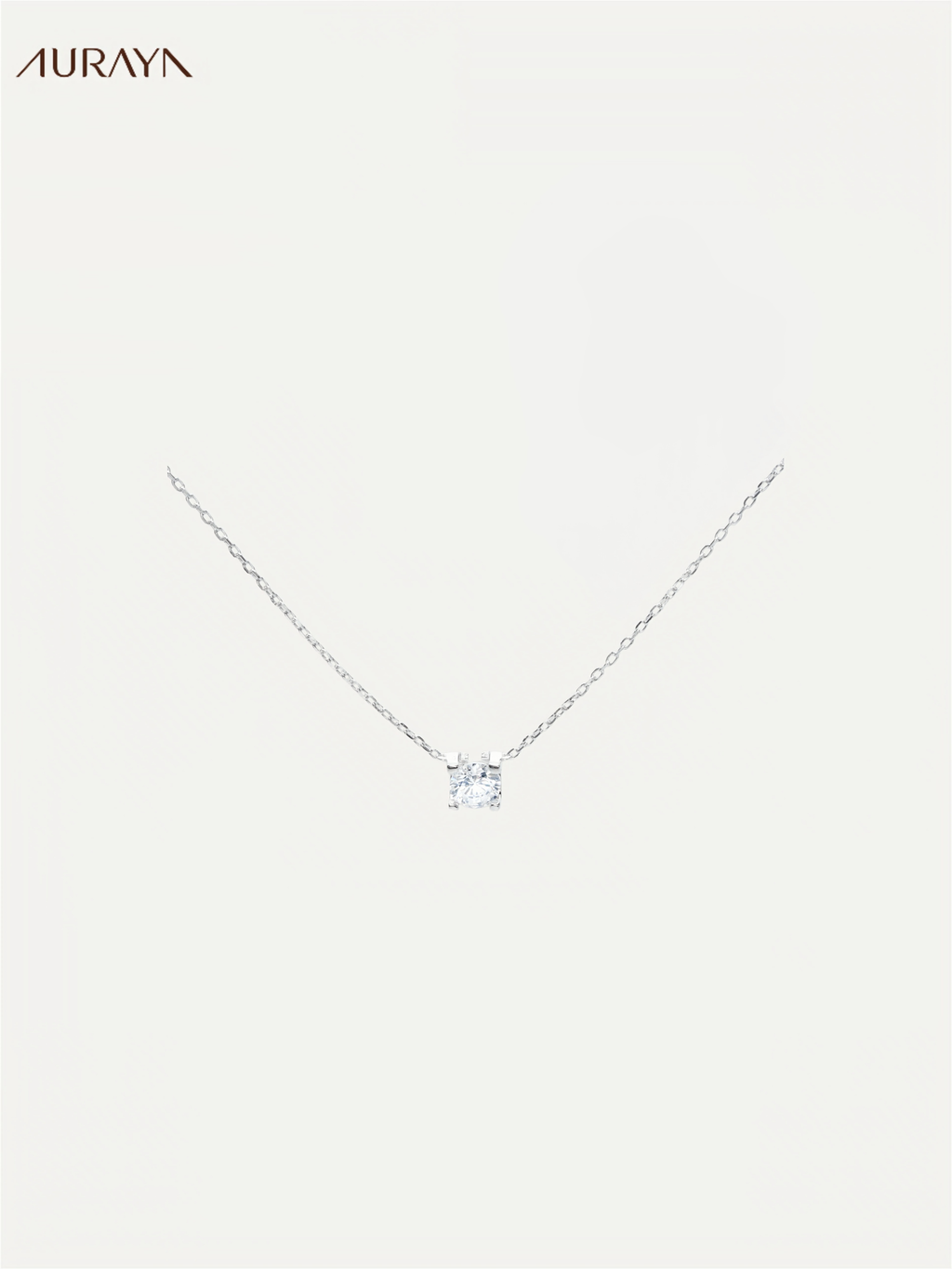 Single Diamond Solitaire Pendant Necklace