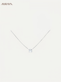 Single Diamond Solitaire Pendant Necklace