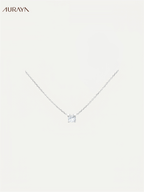 Single Diamond Solitaire Pendant Necklace