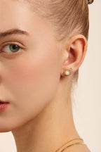 Zen Leaf "Floating Boat" Stud Earrings