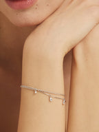 Double-Layer Radiant Gemstone Bracelet