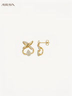 Frozen Tear Drop Stud Earrings