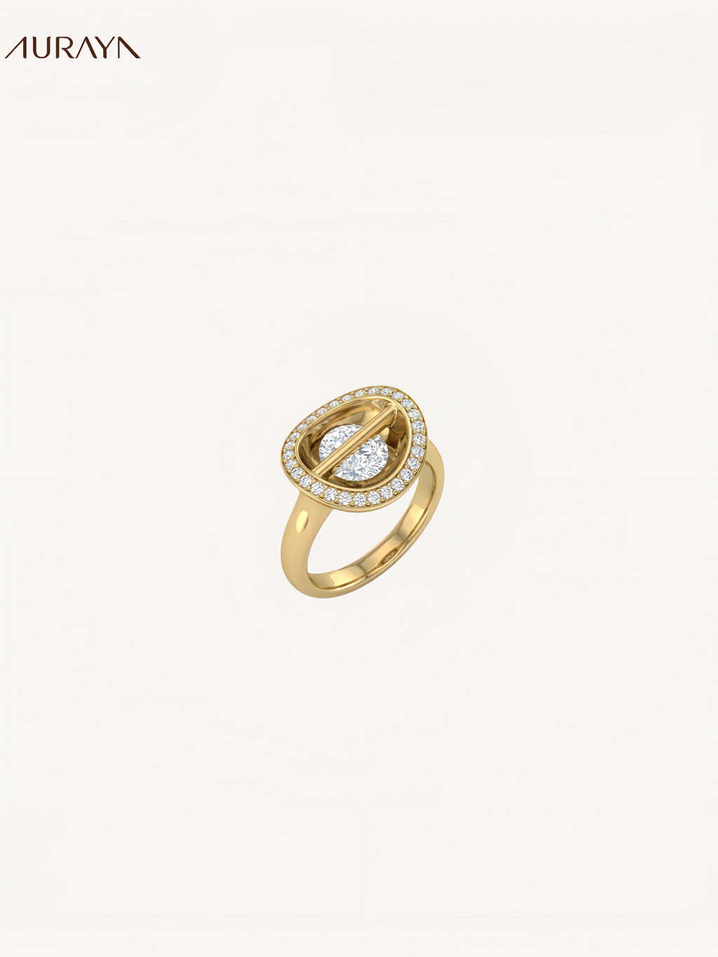 Spinning "Treasure Bowl" Diamond Ring
