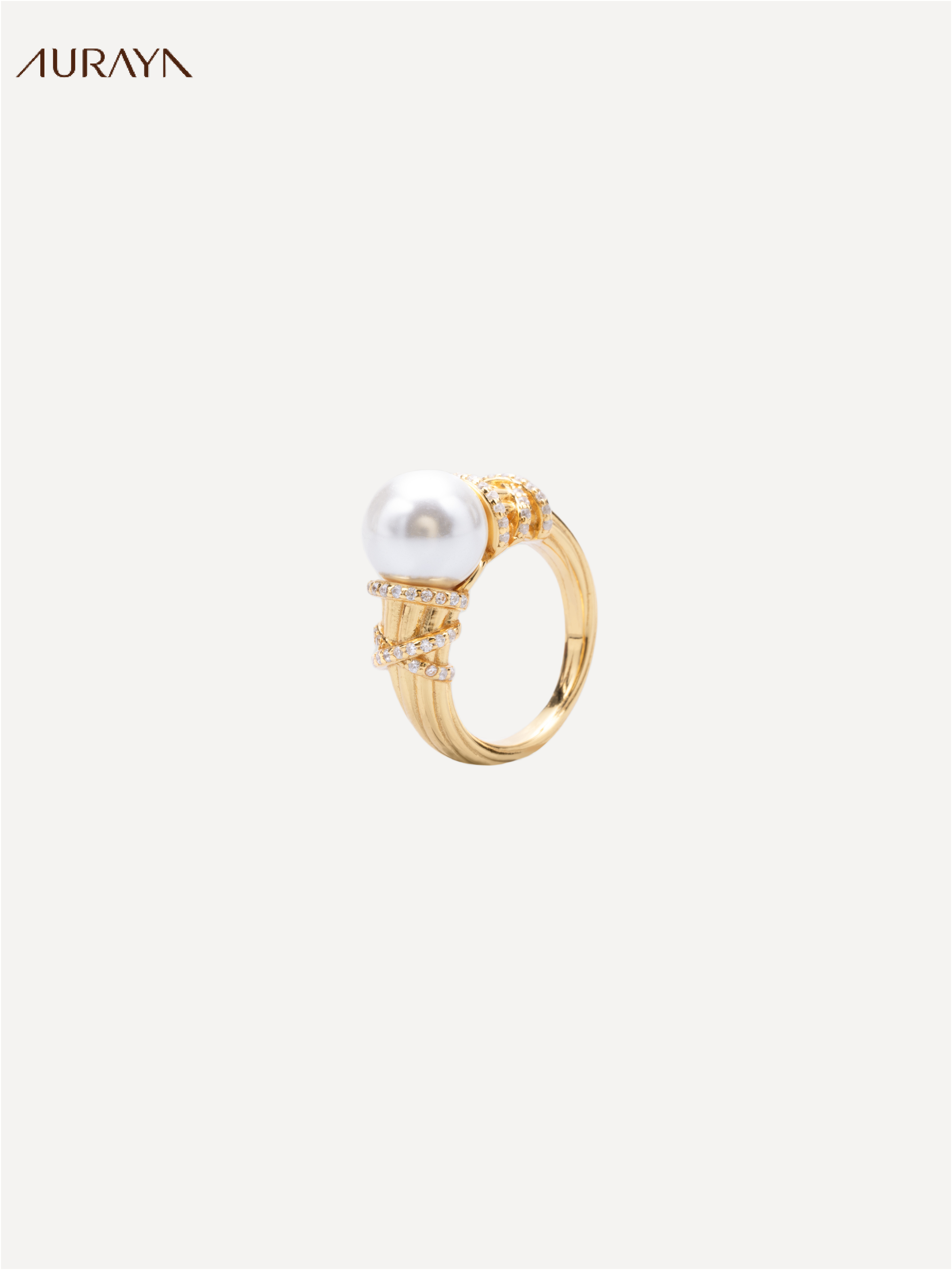 Vintage Victorian Brushed Pearl Ring