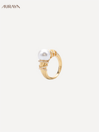 Vintage Victorian Brushed Pearl Ring
