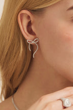 Radiant Long-Tail Ribbon Bow Studs