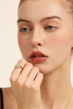 Grand Oval Halo Statement Ring