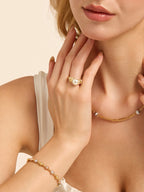 Tri-Tone Diamond-Cut Sphere Bracelet