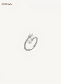 Twisted Rope Pearl Open Band Ring