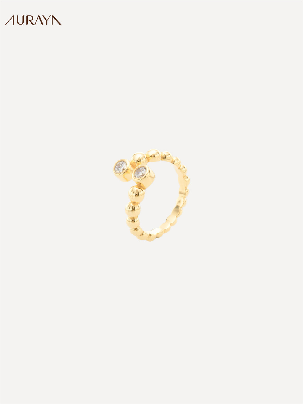 Bubble Stack Open Band Ring