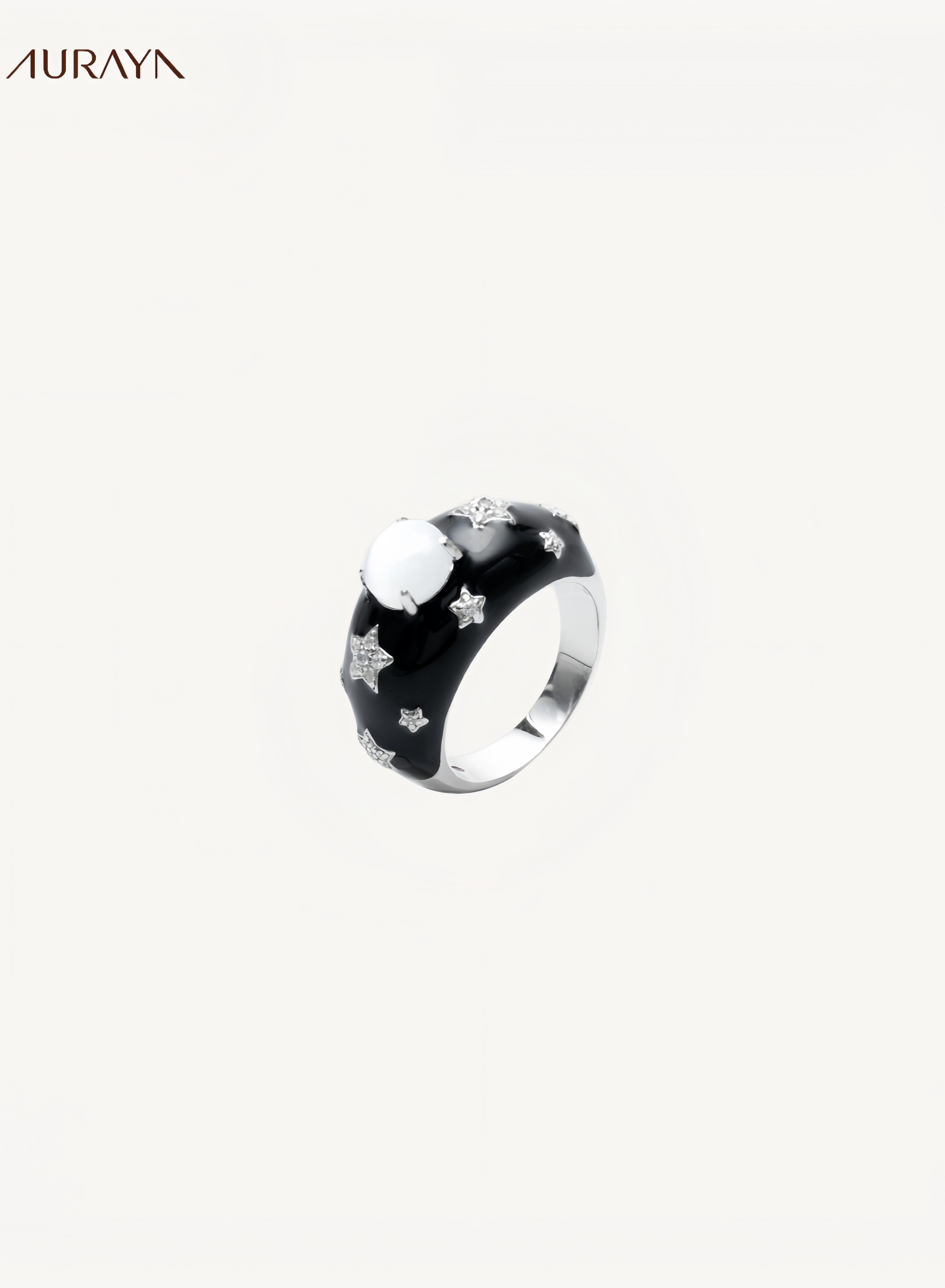 Starry Night Resin Band Ring