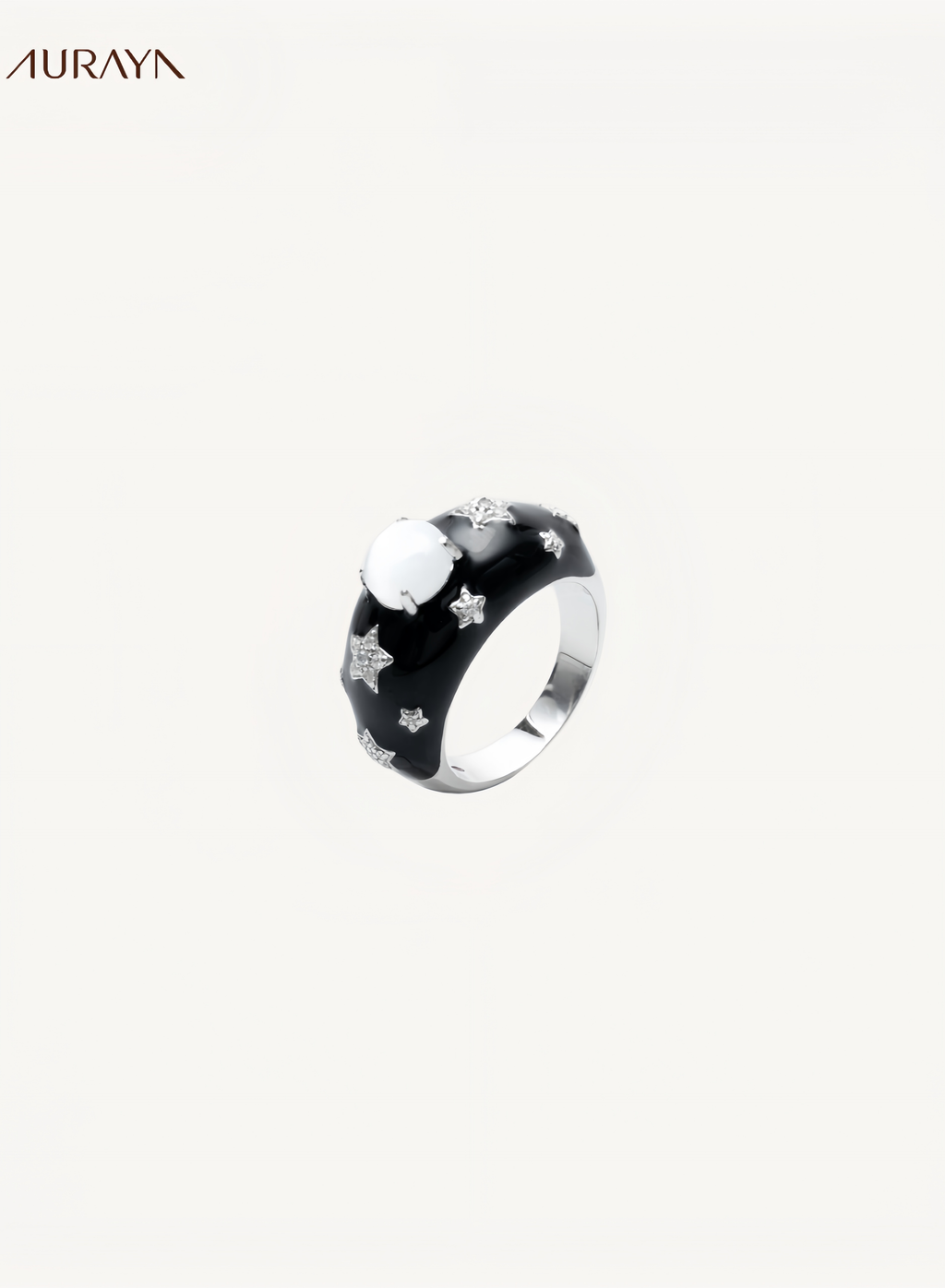 Starry Night Resin Band Ring