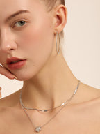 Shimmering Ripple Hoop Earrings