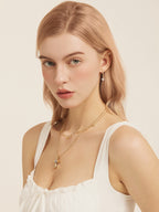 Vintage Two-Tone Intertwined Cross Necklace