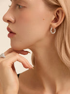 Diamond Twist Stud Earrings