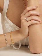 Cyclone Beaded Wide Stretch Bracelet