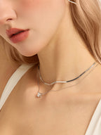 Single Diamond Solitaire Pendant Necklace