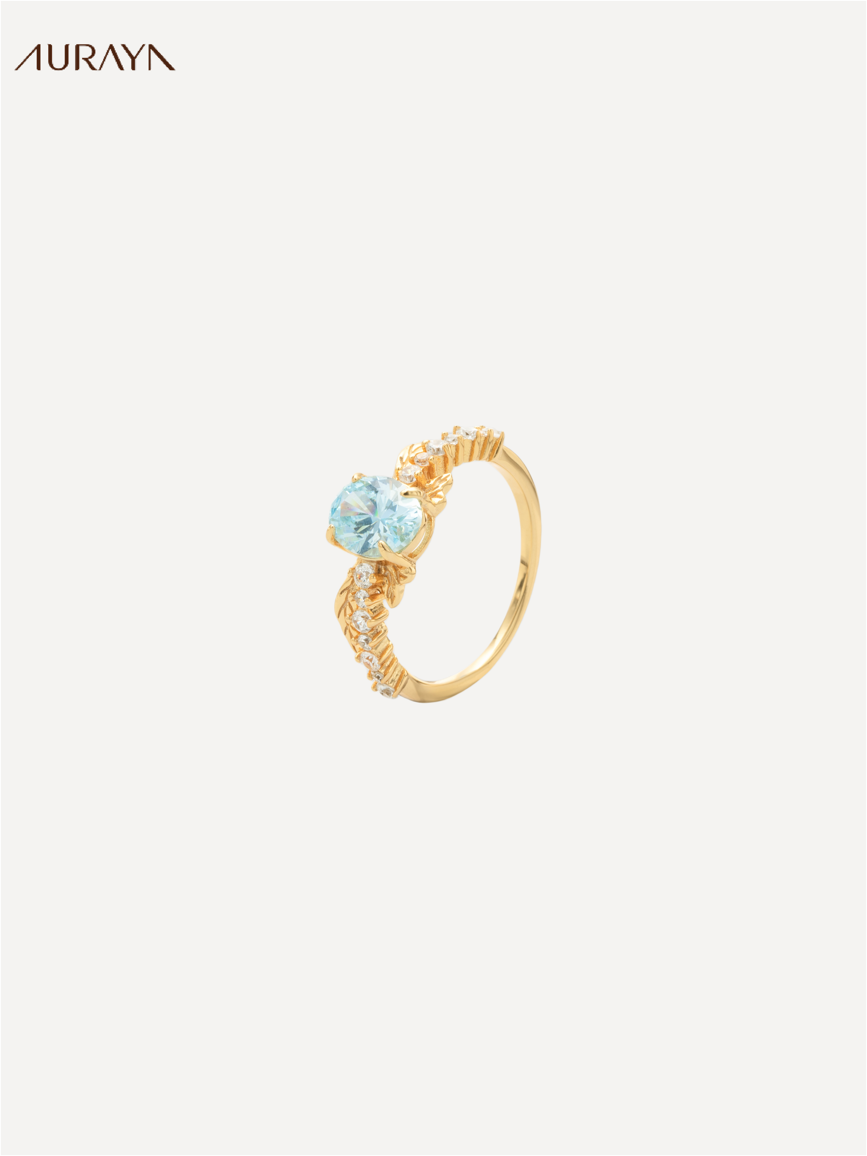 Vintage Aquamarine Regal Palace Ring
