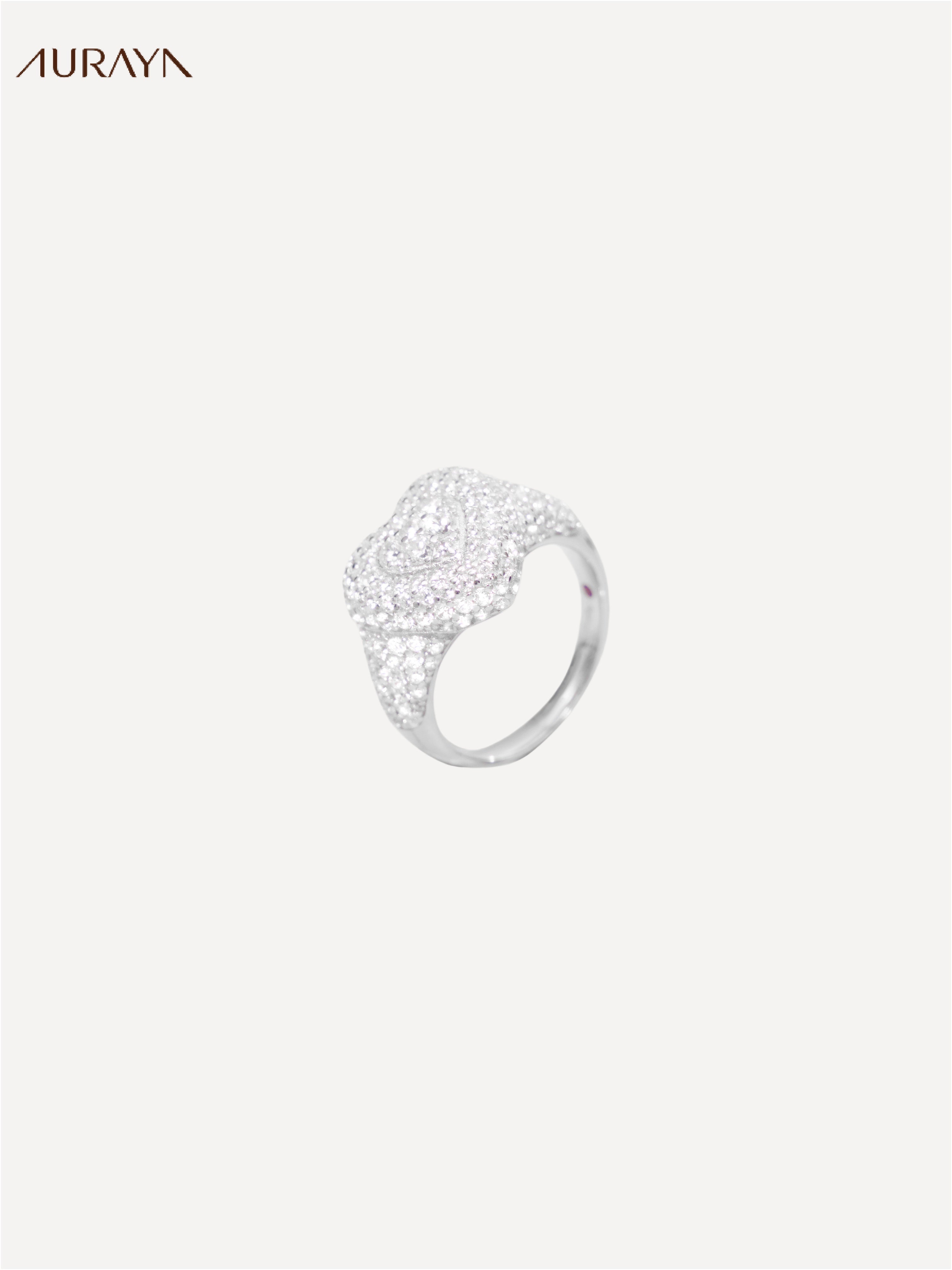 Full Heart Pavé Statement Ring