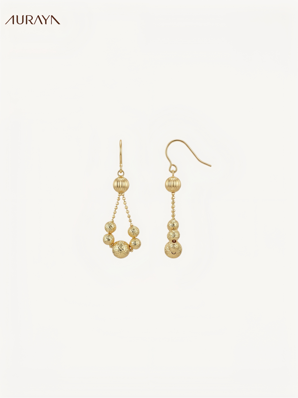Golden Harvest Brushed Leaf Tassel Earrings