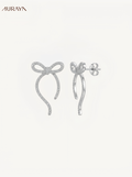 Radiant Long-Tail Ribbon Bow Studs