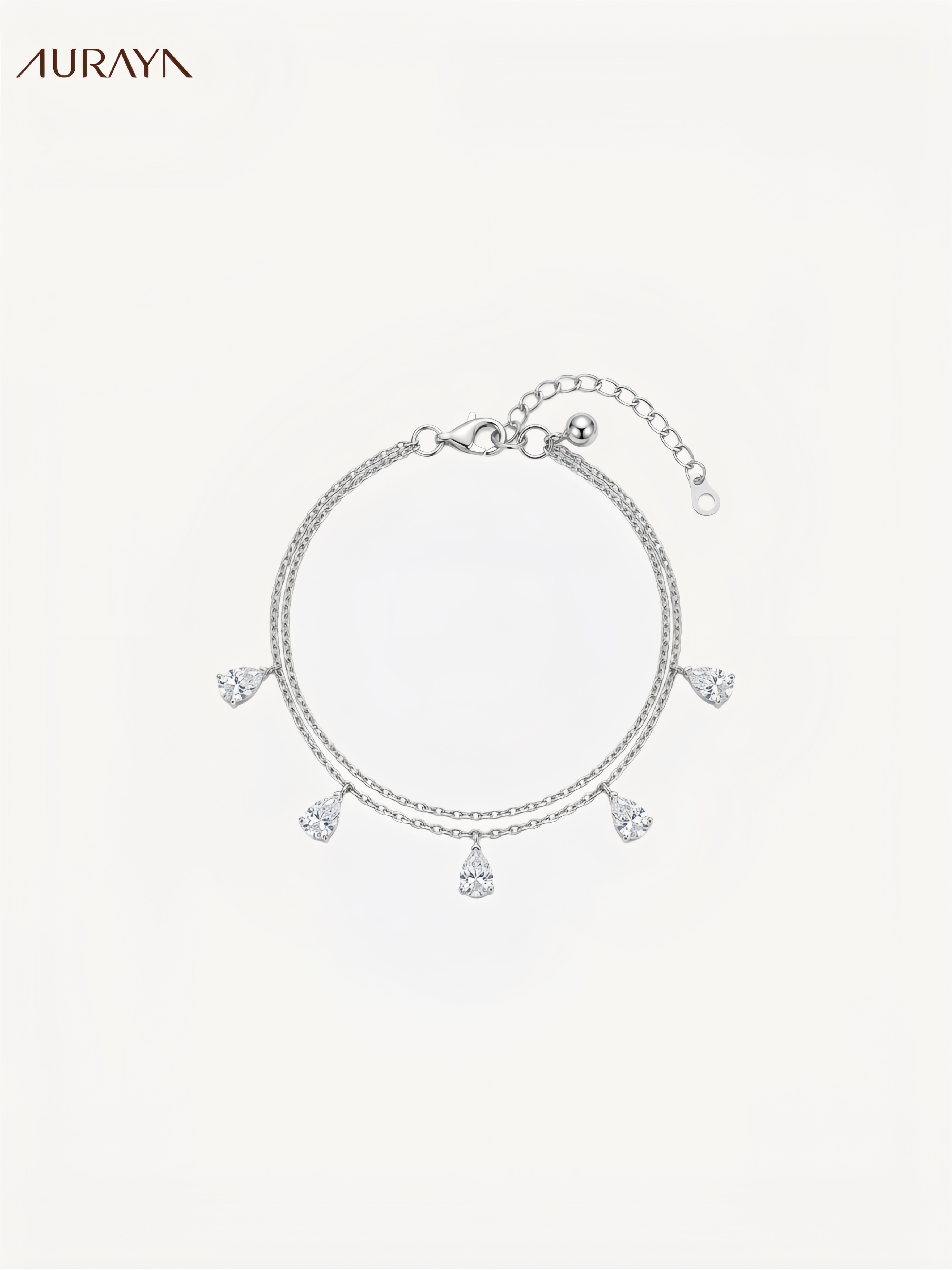 Double-Layer Radiant Gemstone Bracelet