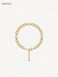Vintage Lace & Freshwater Pearl Bracelet