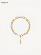 Vintage Lace & Freshwater Pearl Bracelet