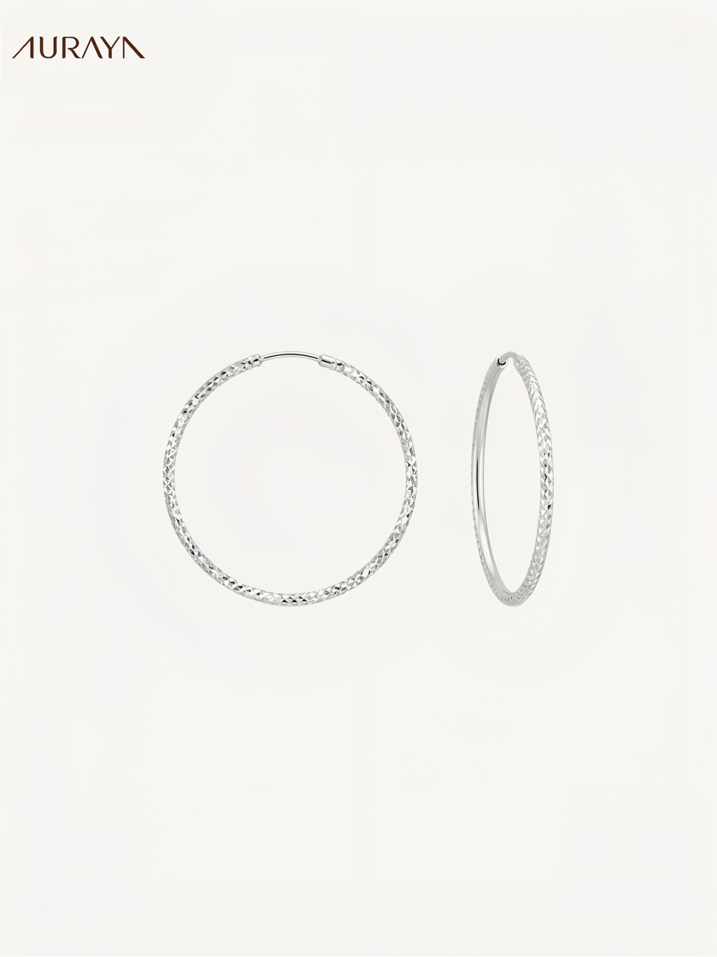 Shimmering Ripple Hoop Earrings