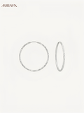 Shimmering Ripple Hoop Earrings