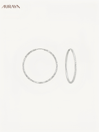 Shimmering Ripple Hoop Earrings