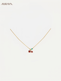 Cherry Drop Pendant Necklace