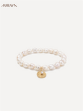 Gardenia Pearl Bracelet, full bracelet layout on a white studio background
