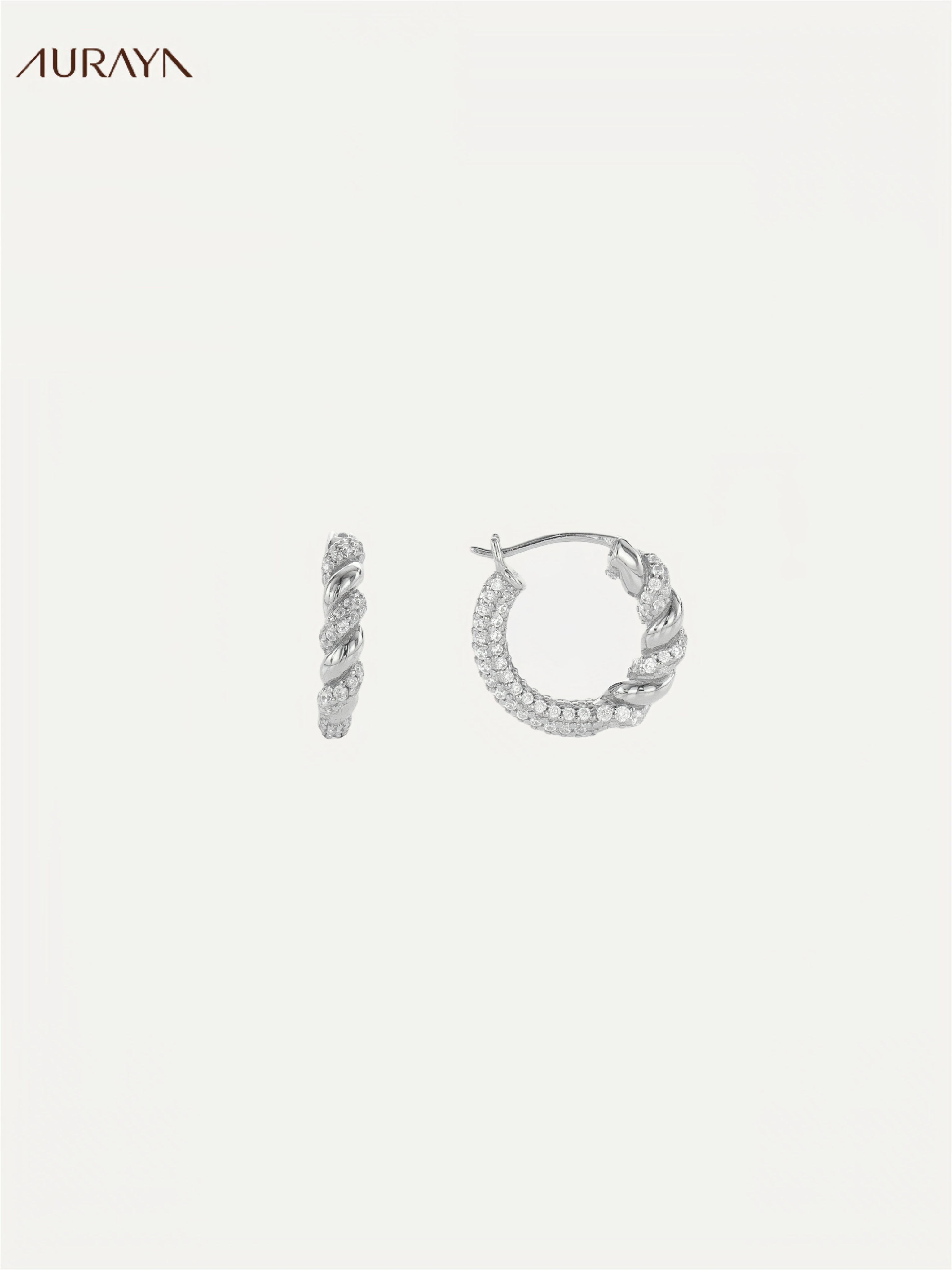 Diamond Twist Stud Earrings