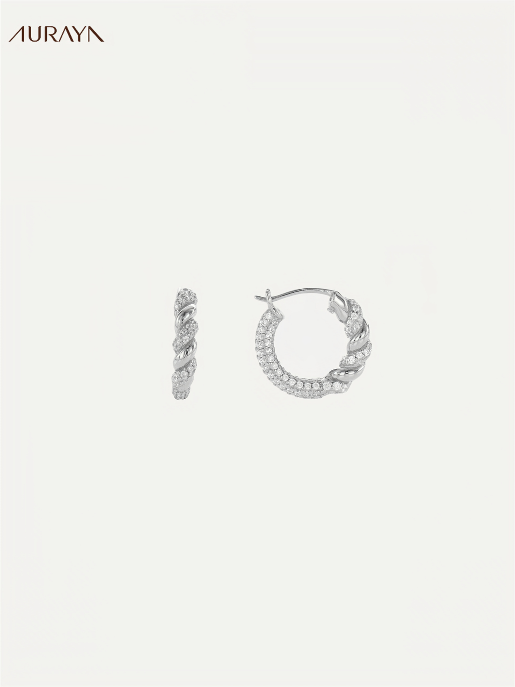 Diamond Twist Stud Earrings