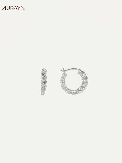 Diamond Twist Stud Earrings