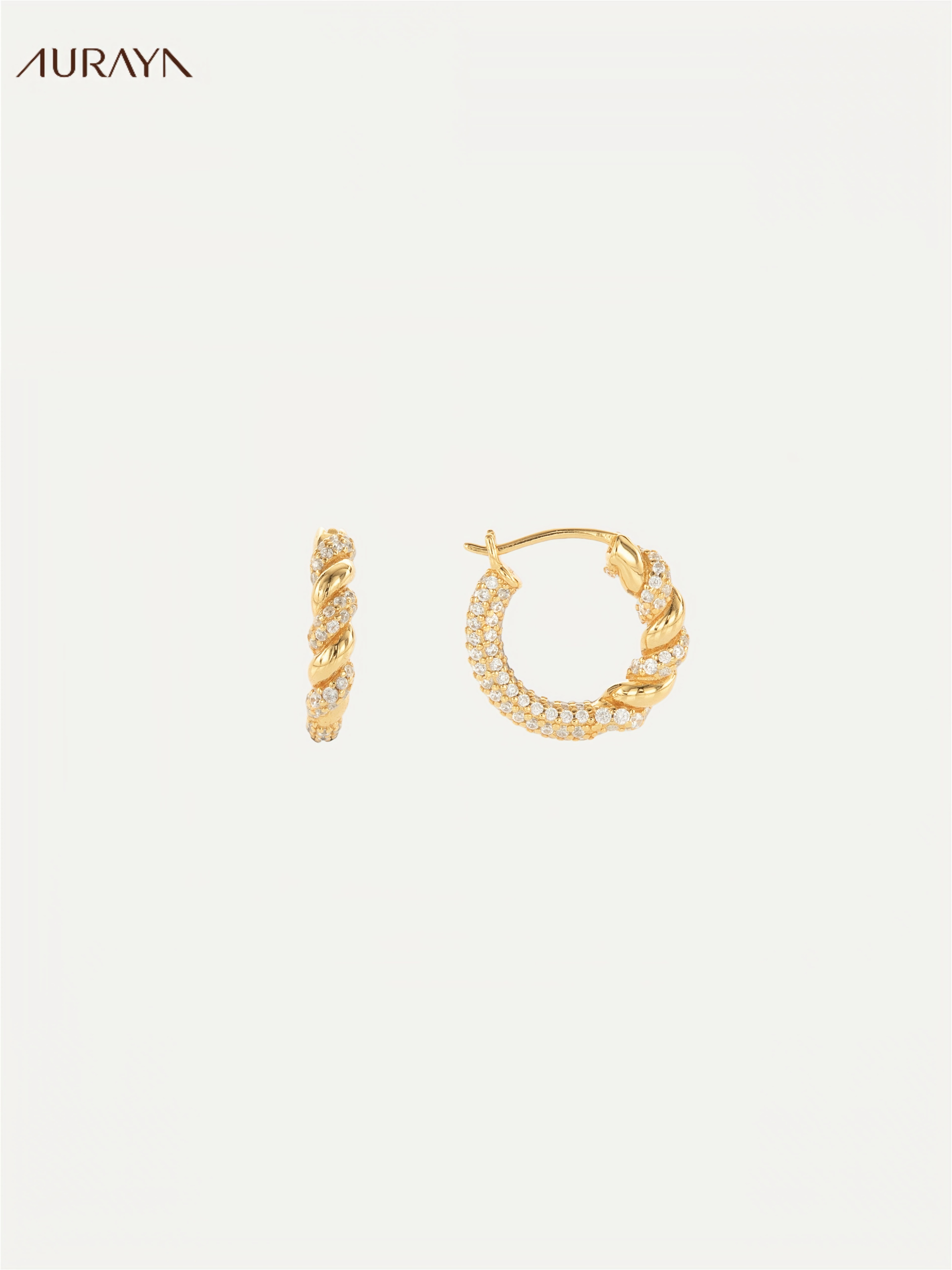Diamond Twist Stud Earrings