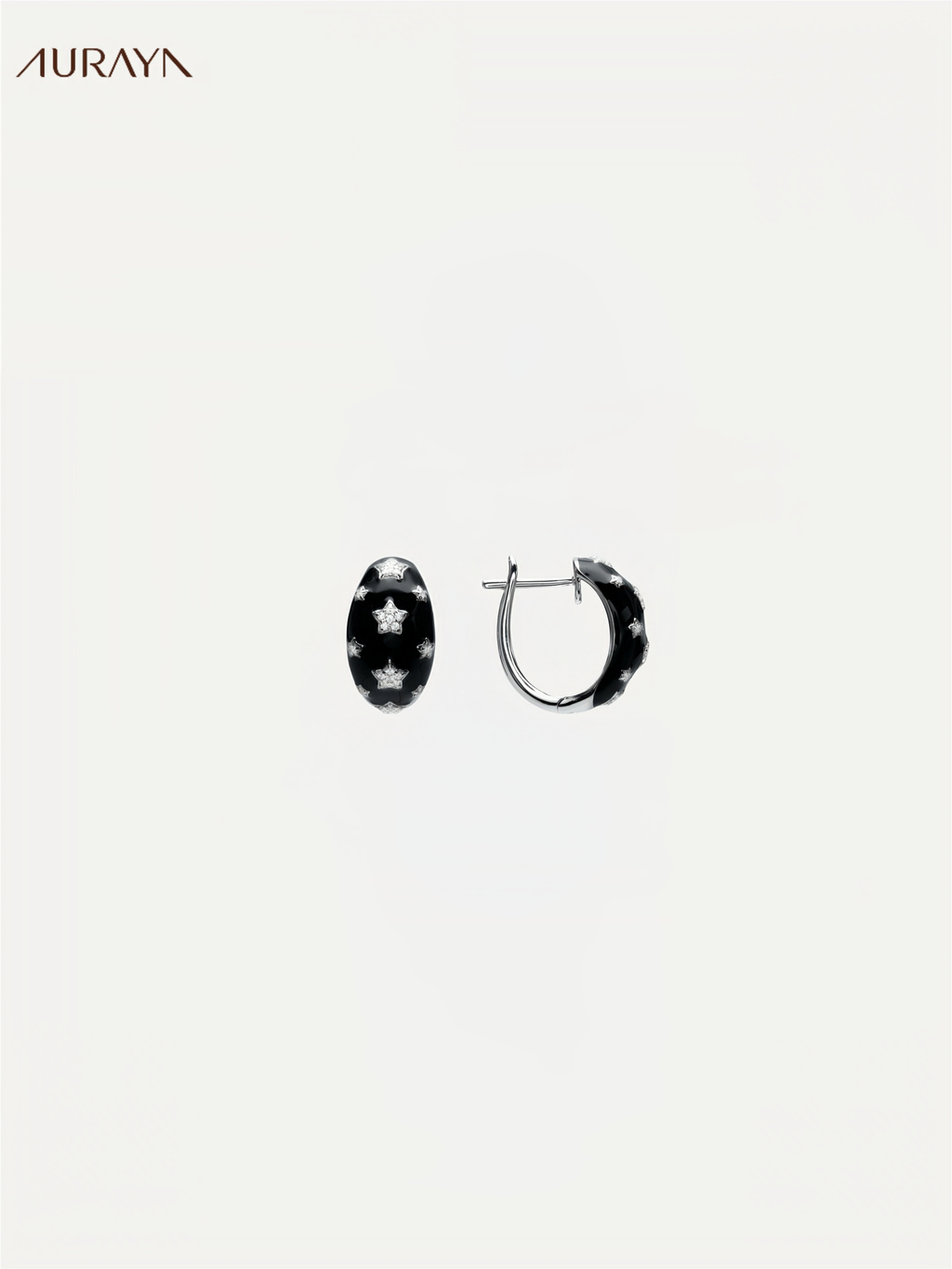 Starry Night Enamel Huggie Hoop Earrings