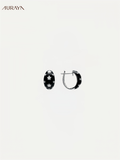 Starry Night Enamel Huggie Hoop Earrings
